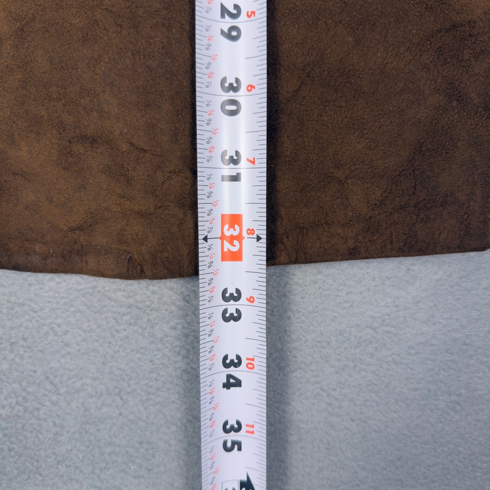 Vintage 70s Swagger Suede Blazer DuPont Quilon Brown Sport Coat Notch Lapel 42 - Picture 7 of 14